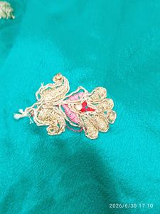 Teal Multicolour Embroidered Suit