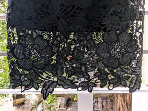 Korean Black Crochet Skirt