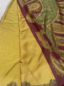 Mustard Printed Saree