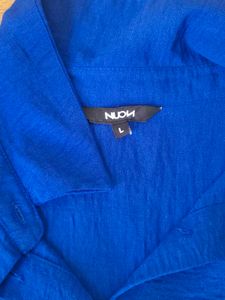 WESTSIDE Royal Blue crop shirt