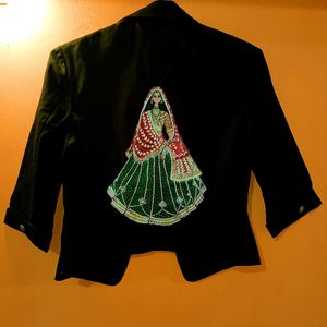 hand painted black jacket