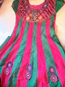 Beautiful Striped anarkali top