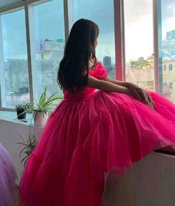 Hot Pink Tulle Party Dress
