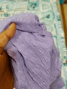 Beautifull Lavender Shirt Crop Top