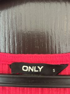 Only V Neck Hot Pink Top