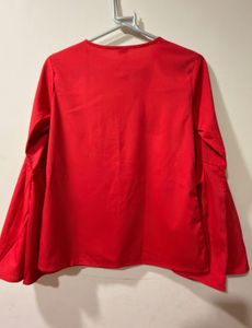 Viral Red Bell Sleeve Top