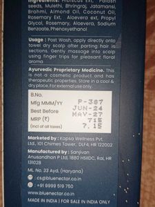 BLUENECTAR BRIGANANTADI ROSEMARY Hair Growth Tonic