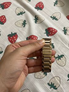Elegant Gold Tone Watch Bracelet