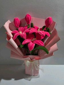 Velvet Pink Flower Bouquet