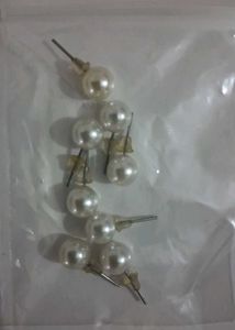 Elegant Pearl Stud Earrings Set