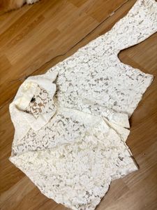 Sheer Lace Cropped top Blouse