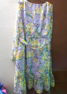 Floral Print Wrap Dress