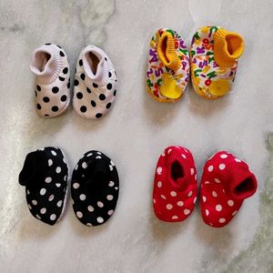 Adorable Baby Booties - Set of Four - Unisex