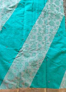 Stylish Sea Green Ethnic saree