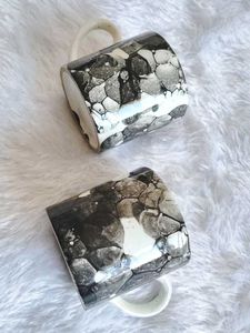 💜Unique Stone Design Coffee Mugs (Set of 2)😊