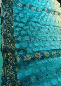 Stunning Blue &amp; Yellow Ombre Saree
