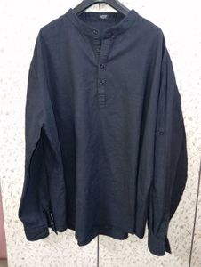 COOFANDY men's cotton linen Henley shirt