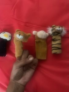 Set of 4 Animal Finger Puppets