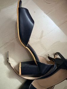 Chic Black Ankle Strap Block Heels