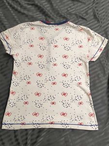 Cute Bow Print Night wear tops - Combo of Two