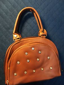 BRAND NEWW BAG 🎀Brown Embellished Handbag