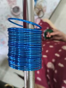 Vibrant Blue Bangle Set(glass)