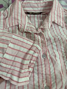 Striped Button-Up Shirt