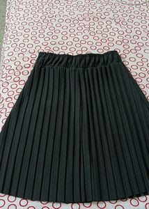 Korean Pleated Black Skirt