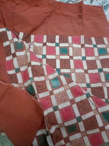 Heavy Casement Multicolour Bedsheet Without Pillow