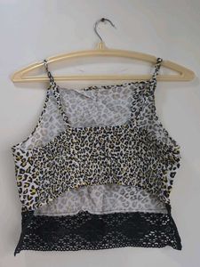 Leopard Print Crop Top