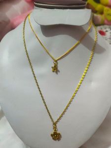 Korean Double Layer Chain Pendant