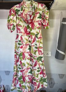 Floral Print Shirt Dress