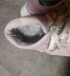 Stylish Pink Lace-Up Sneakers