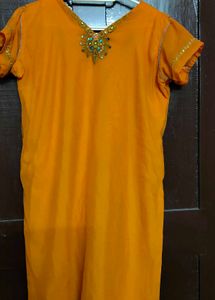 Elegant Yellow Dress Set