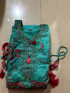 Beautiful Teal Embroidered gown