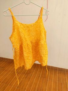 Yellow Short Kurti