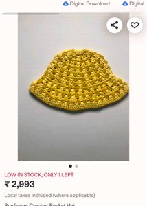 Handmade Crochet Baby Bonnet never used