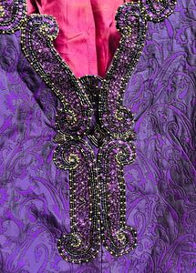 Elegant Purple Embroidered Kurta Jacket
