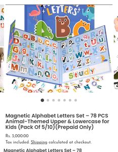 Magnetic Alphabets Set Of 100 Pieces 🐳🪼
