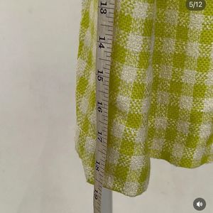 Green checkered wrap around Skirt