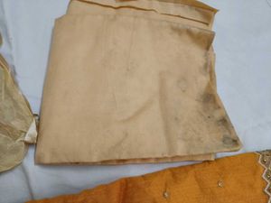 Beautiful Yellow mustard Embroidered  unstitched m