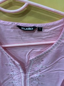 Baby Pink Colour Large Size Kurta