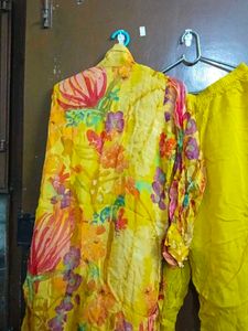Vibrant Floral Print Kurta with Palazzo Set