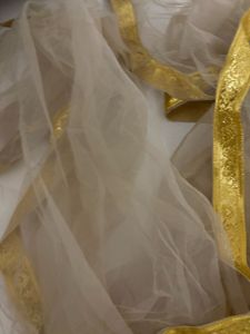 Elegant Dupatta with Gold Border
