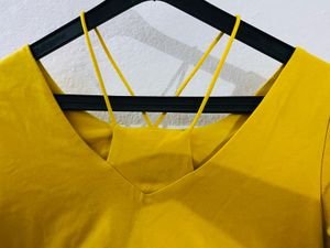 yellow crop top