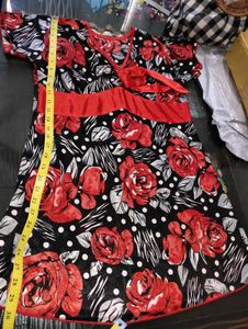Beautiful Rose Print Gown