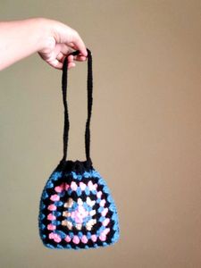 Crochet Drawstring Pouch