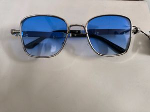 Metal Sunglasses🕶️ Squared Retro Sky Blue Aviator