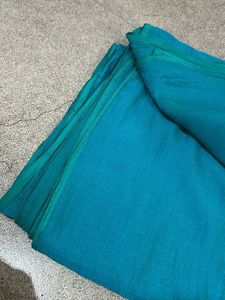 Stunning Teal Saree with Silver Blouse