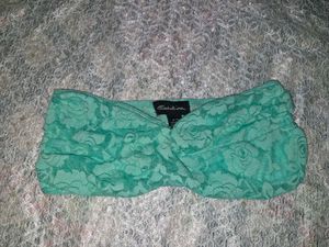 Teal Lace Twist Bandeau